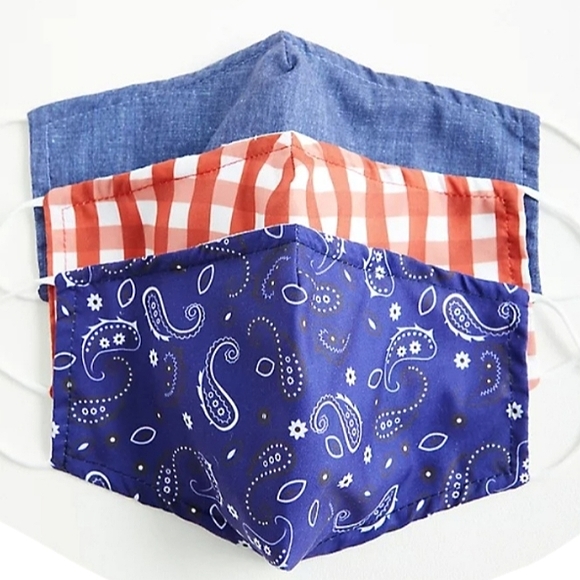 ☆NWT☆ TORRID Washable/Reusable Gingham Bandana 3 pack Masks☆ - Picture 3 of 8